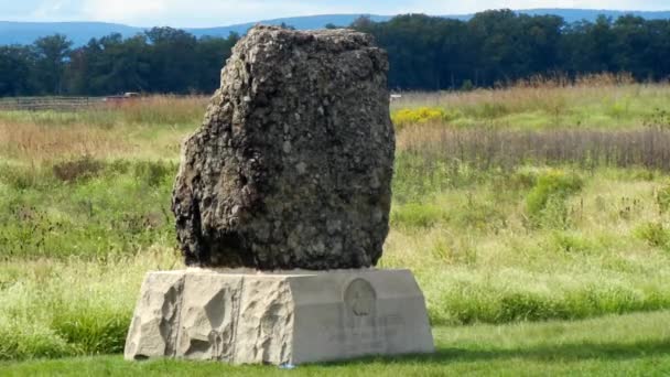 Monument 20Th Massachusetts Infantry Gettysburg — Vídeos de Stock