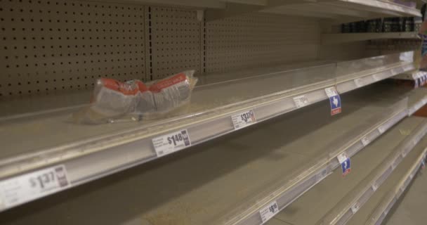 Video Empty Grocery Store Shelves Pandemic Coronavirus Disease United States — Video Stock