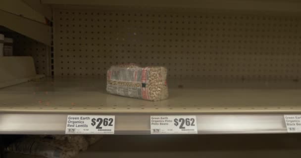 Video Empty Grocery Store Shelves Pandemic Coronavirus Disease United States — Stock video