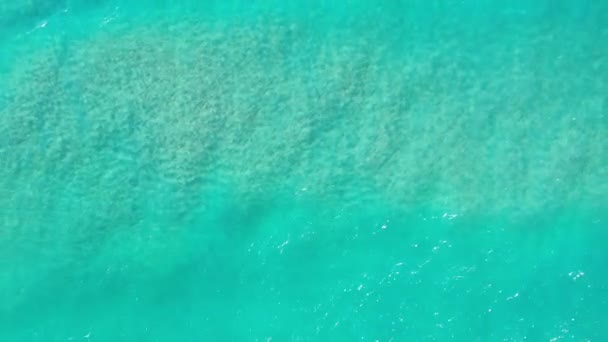 Beautiful Shot Clear Aquamarine Water Ocean Wave Passing Leaving Sea — Vídeo de stock