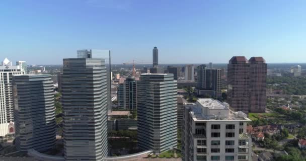 Aerial View Buildings Surrounding Area Uptown Houston Video Filmed Best — 图库视频影像