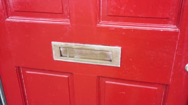 Mail Shot Junk Mail Being Delivered Door Private Resident — Vídeo de Stock