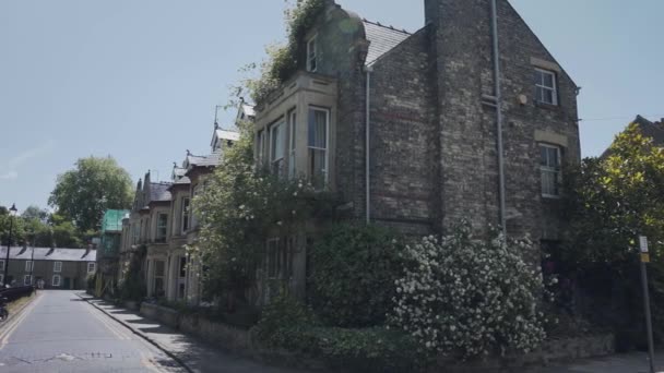 Cambridge Ngiltere Nin Merkezindeki Güzel Tipik Evler Güneşli Bir Gün — Stok video