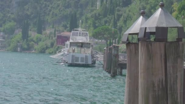 Pubilc Transportation Ferry Lake Garda Riva Del Garda North Italy — Stock videók