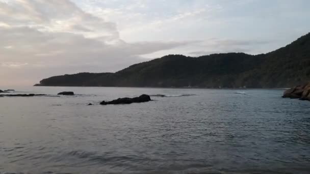 View Beach Sunset Trindade Rio Janeiro Brazil — Stockvideo