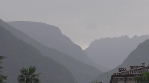 Beautiful Mountainscape Riva Del Garda Small Town Region Trento Trentino — Stok video