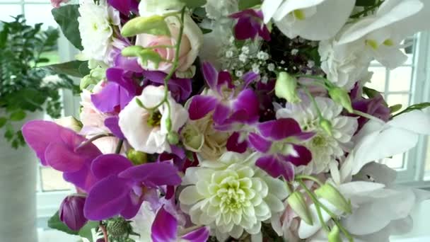 Elegant Flower Decoration Prepared Wedding — Stock videók
