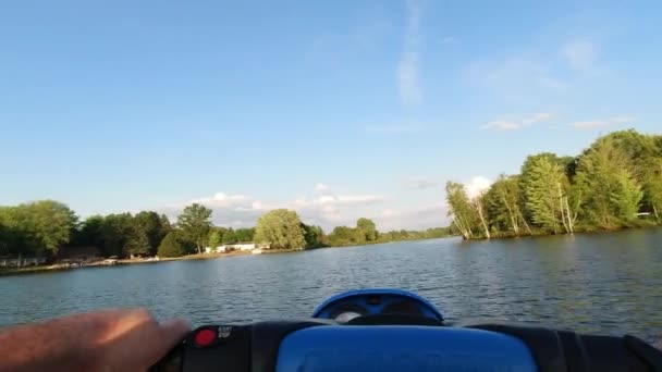Pov Sea Doo Ride Beautiful Lake Michigan — Stok video