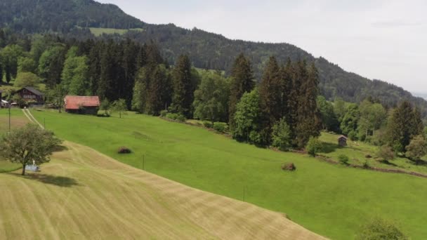 Aerial Beautiful Swiss Countryside — Video Stock