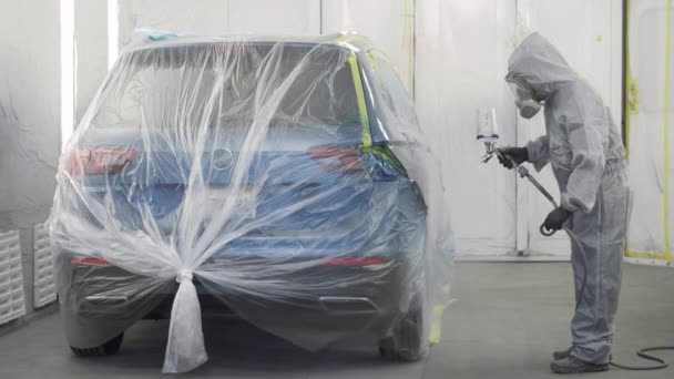 Auto Painter Painting Car Paint Chamber — Video