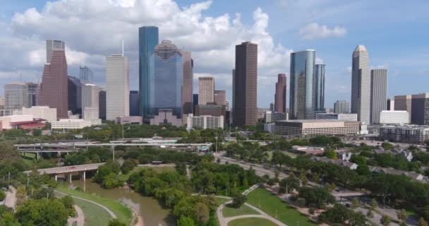 Aerial View Downtown Houston Surrounding Area — Stock Video