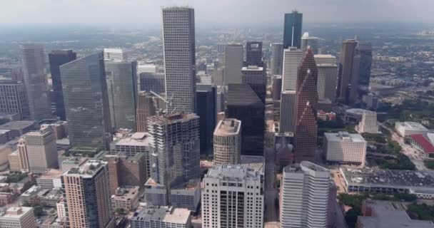 Drone View Downtown Houston Skyline Surrounding Area — Video Stock