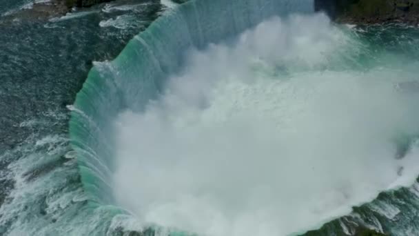 Aerial View Niagara Falls Waterfall New York United States Horseshoe — Stock video