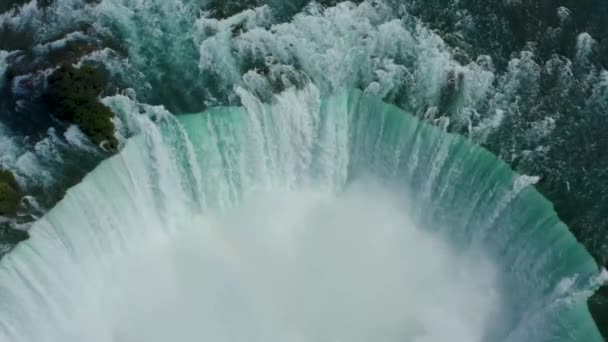 Aerial View Niagara Falls Waterfall Horseshoe Falls New York Usa — Stock Video
