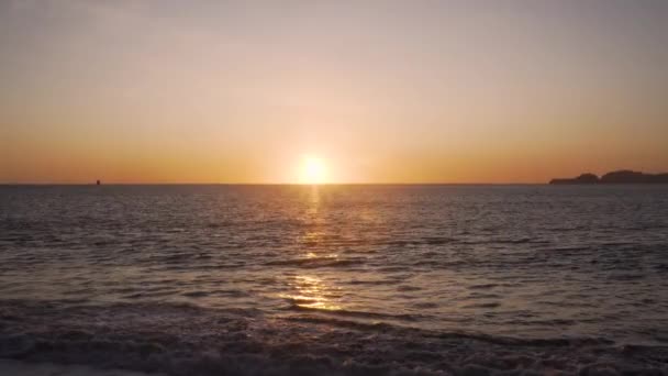 Сонце Тихому Океані Горизонт Перед Затокою Сан Франциско Бейкер Біч — стокове відео