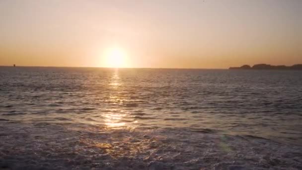 Ειδυλλιακό Ηλιοβασίλεμα Πάνω Από Τον Ειρηνικό Ωκεανό San Francisco Bay — Αρχείο Βίντεο