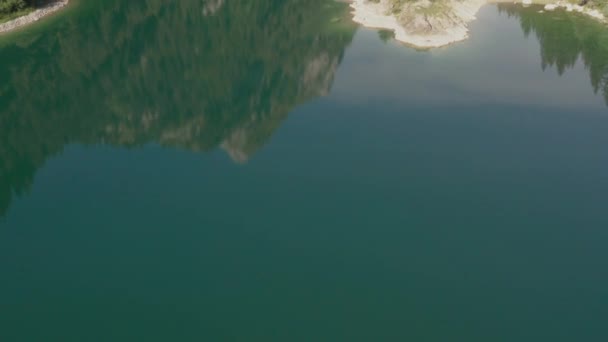 Aerial Beautiful Reflective Lake — Videoclip de stoc