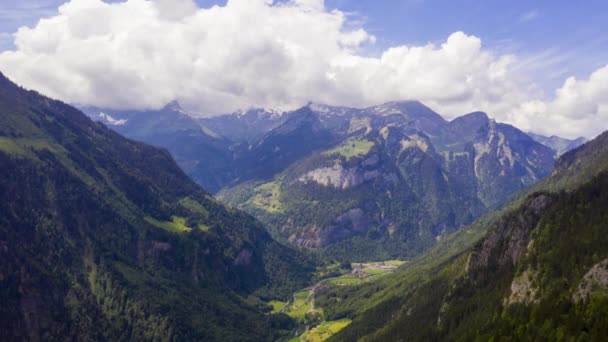 Amazing Hyperlapse Stunning Green Mountains Beautiful Switzerland — Stock Video