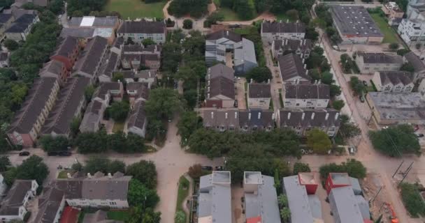 Aerial View Newly Built Affluent Homes Downtown Houston Surrounding Area — 图库视频影像