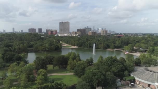 Video Aerial View Hermann Park Houston Texas Video Filmed Best — Stock video