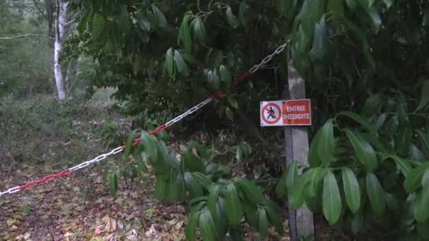 Entry Sign French Private Property — Vídeo de stock