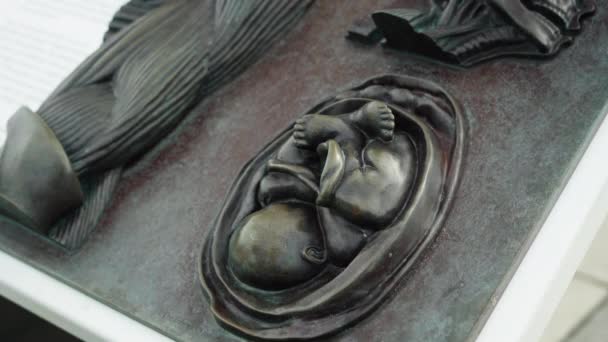 Details Fetus Sculpture Feet Verity Statue Pier Ilfracombe Devon United — 비디오