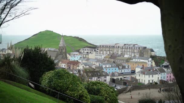 Beautiful Peaceful Civil Parish Ilfracombe England Sea Wide — Stockvideo