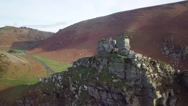 Perfect View Castle Rock Valley Rocks Lynmouth Exmoor North Devon — Vídeo de stock