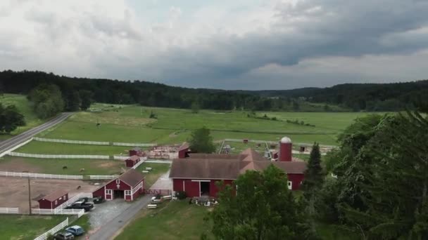 Westfall Winery Red Barns Tamerlaine Farm Montague Township New Jersey — Stockvideo