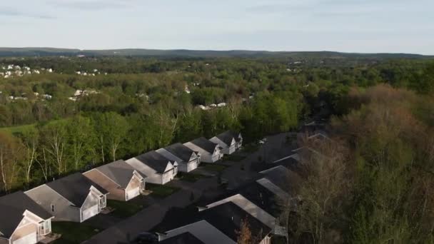 Amazing Aerial Drone Footage Founders Ridge Middletown Connecticut Drone Flying — Video Stock