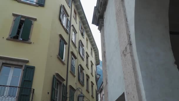 Architecture Riva Del Garda City Italy Downtown Old Residential Buildings — Video Stock