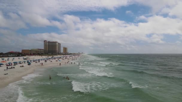 Tourism Concept Popular Vacation Tourist Spot Tropical Beach Florida Aerial — Stockvideo