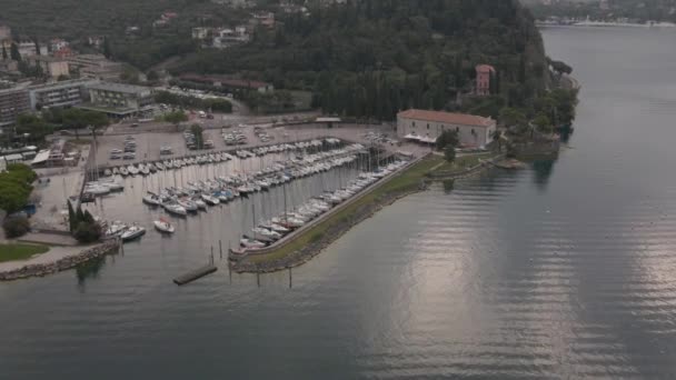 Lago Garda Harbor Riva Del Garda City Trentino Italy Lakefront — Video