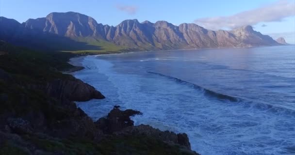 Drone Shot Beautiful Coast Line Elands Bay R44 Road Gordon — Stock video