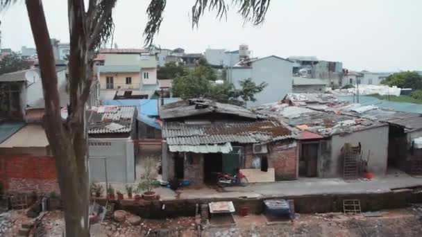 Residential Structures Buildings Countryside Hanoi City Vietnam Aerial Shot — 图库视频影像