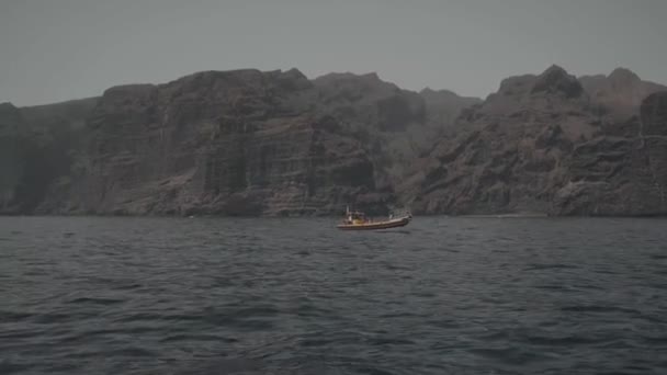 Відомий Вид Скелі Лос Гігантес Тенеріфе Канарський Острів Іспанія Моря — стокове відео