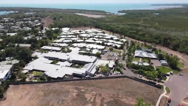 Moving Aerial Drone Shot Fannie Bay Darwin Northern Territory — Stockvideo
