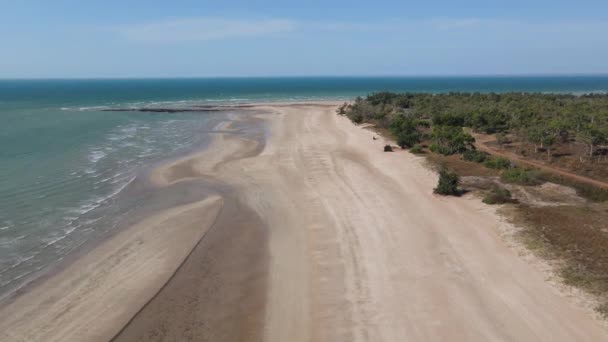 Hoge Langzame Drone Schot Van Lee Point Northern Territory — Stockvideo