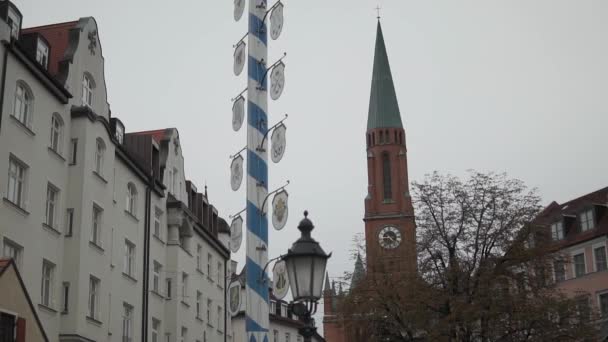 Slow Motion Wiener Platz Aka Vienna Square Haidhausen District Munich — Stock Video