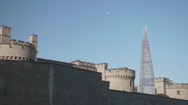 Shard Shot Tower Hill Tower London Foreground — ストック動画