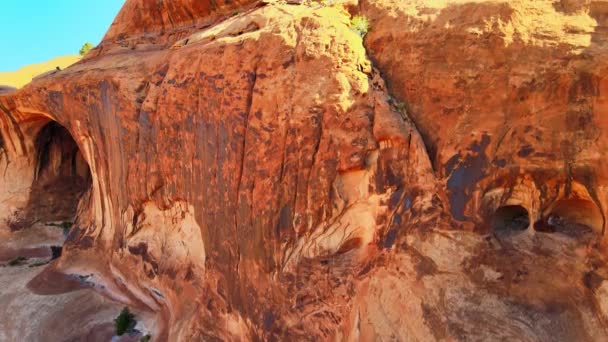 Rock Wall Utah Drone Footage — Wideo stockowe