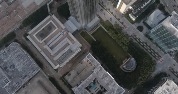 Birds Eye View Williams Tower Surrounding Area Galleria Mall Area — Αρχείο Βίντεο
