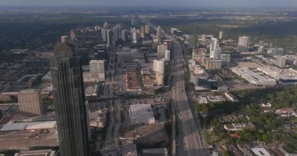 Drone View Galleria Mall Area Houston Texas Video Filmed Best — стоковое видео
