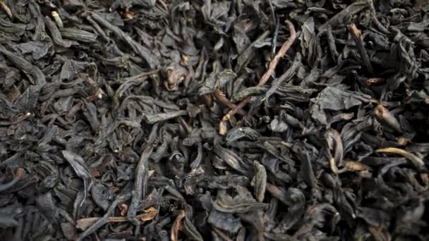 Dry Tea Leaves Slowly Rotating — Stock video