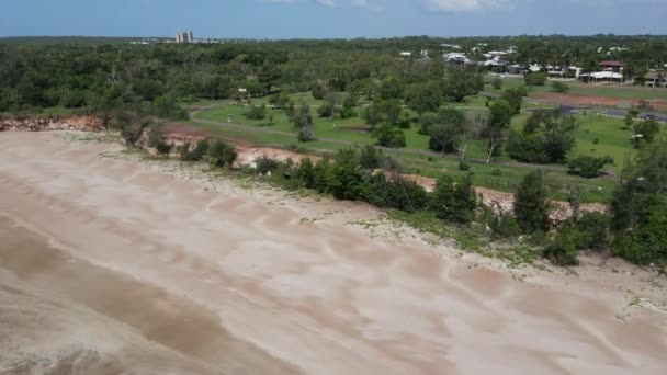 Slow Moving Aerial Drone Shot Cliffs Casuarina Beach Darwin Northern — Video Stock