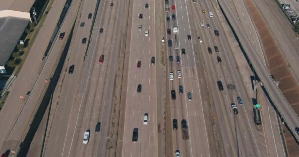 Aerial View Time Lapse Traffic Freeway Video Filmed Best Image — ストック動画