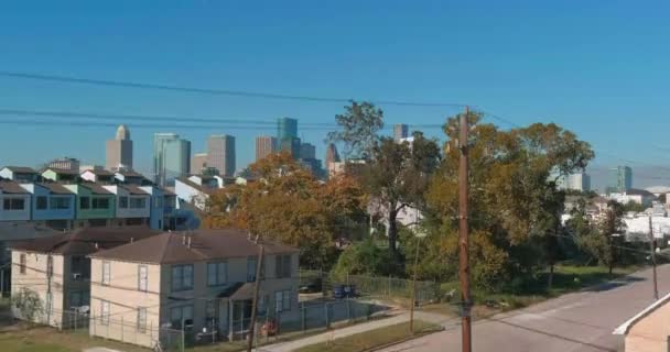Aerial View Downtown Houston Surrounding Landscape Video Filmed Best Image — Vídeo de Stock