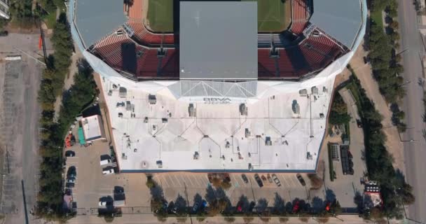 Aerial View Bbva Stadium Houston Texas Video Filmed Best Image — Stok video