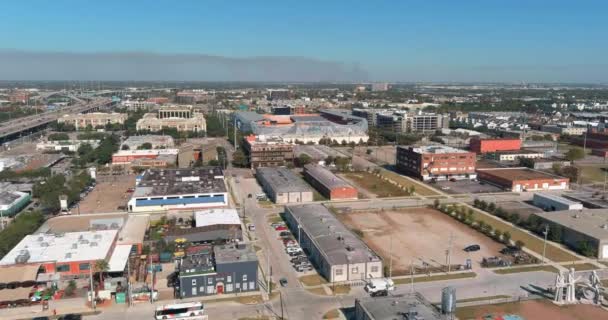 Aerial View Bbva Stadium Houston Texas Video Filmed Best Image — Stockvideo