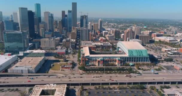 Aerial View Downtown Houston Surrounding Landscape Video Filmed Best Image — Stockvideo